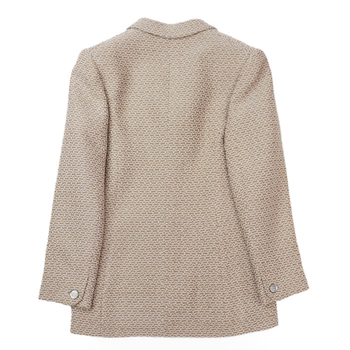CHANEL Other outerwear [Outer material] 51% wool, 44% rayon [Lining] 95% silk, 5% lycra beige 98P P10822 Karl Lagerfeld period Women 36 Used Authentic