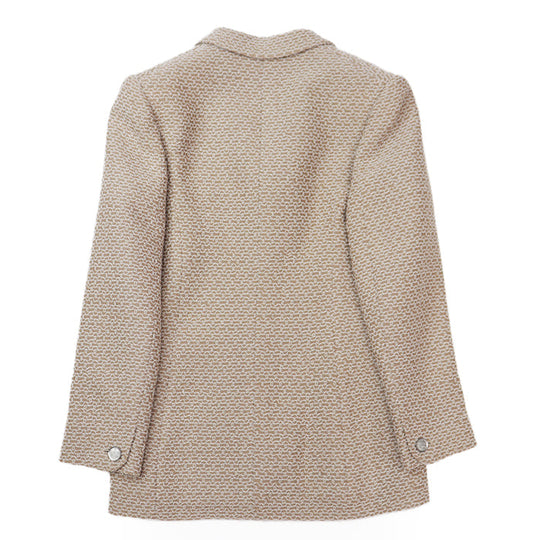 CHANEL Other outerwear [Outer material] 51% wool, 44% rayon [Lining] 95% silk, 5% lycra beige 98P P10822 Karl Lagerfeld period Women 36 Used Authentic