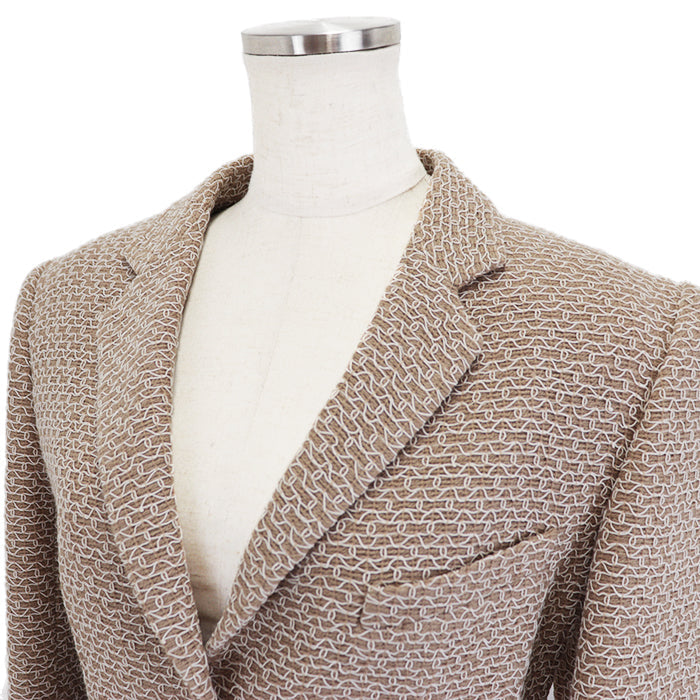 CHANEL Other outerwear [Outer material] 51% wool, 44% rayon [Lining] 95% silk, 5% lycra beige 98P P10822 Karl Lagerfeld period Women 36 Used Authentic