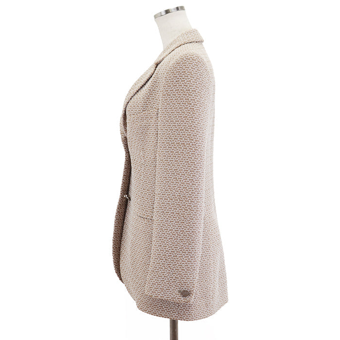 CHANEL Other outerwear [Outer material] 51% wool, 44% rayon [Lining] 95% silk, 5% lycra beige 98P P10822 Karl Lagerfeld period Women 36 Used Authentic