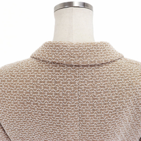 CHANEL Other outerwear [Outer material] 51% wool, 44% rayon [Lining] 95% silk, 5% lycra beige 98P P10822 Karl Lagerfeld period Women 36 Used Authentic