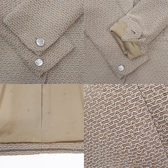 CHANEL Other outerwear [Outer material] 51% wool, 44% rayon [Lining] 95% silk, 5% lycra beige 98P P10822 Karl Lagerfeld period Women 36 Used Authentic