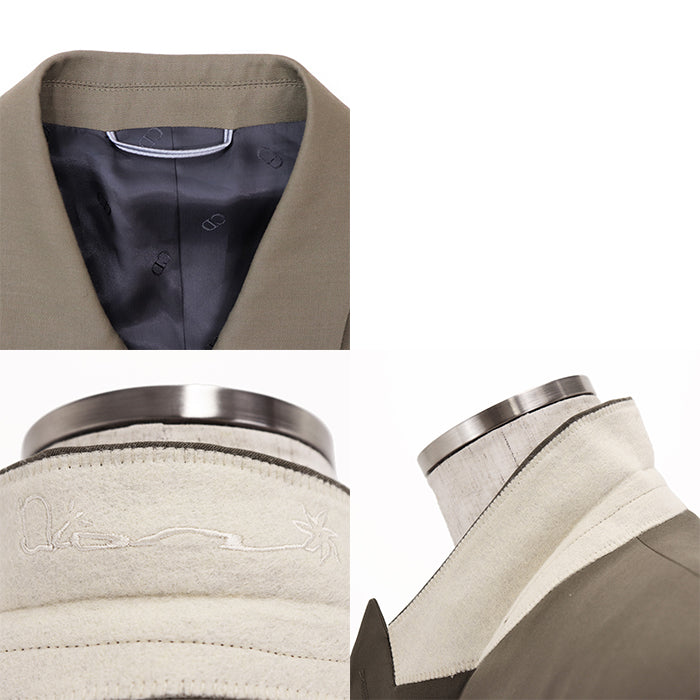 Dior Other outerwear Embroidered part: 100% rayon [Outer material] 100% wool [Lining] 100% cupra olive mens 50 Used Authentic