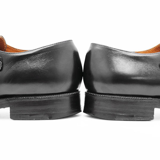 CROCKETT&JONES boots Leather 100% black mens 8 1/2 E Used Authentic