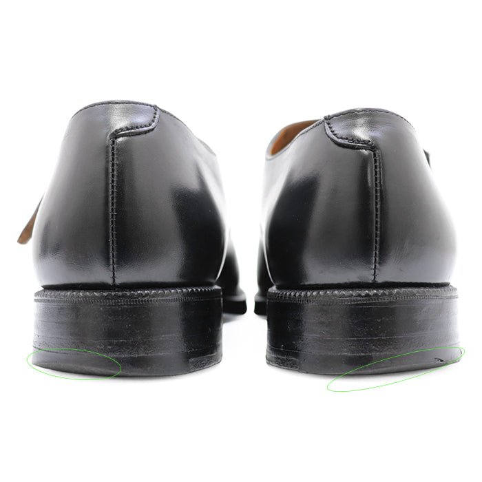 CROCKETT&JONES boots Leather 100% black mens 8 1/2 E Used Authentic