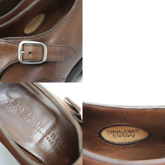 EDWARD GREEN Dress shoes Leather 100% Brown OUNDLE 64544 mens 6E Used Authentic
