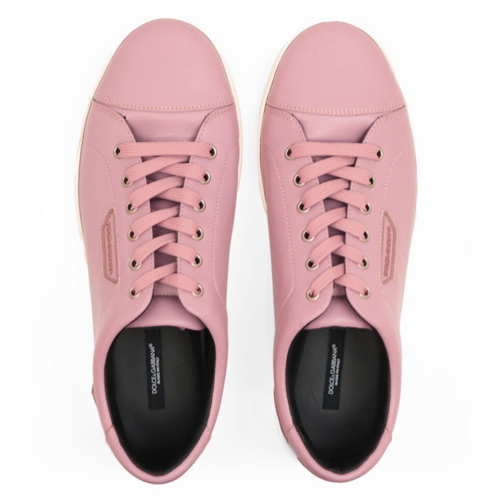 DOLCE&GABBANA sneakers leather Smoked pink mens 9 Used Authentic