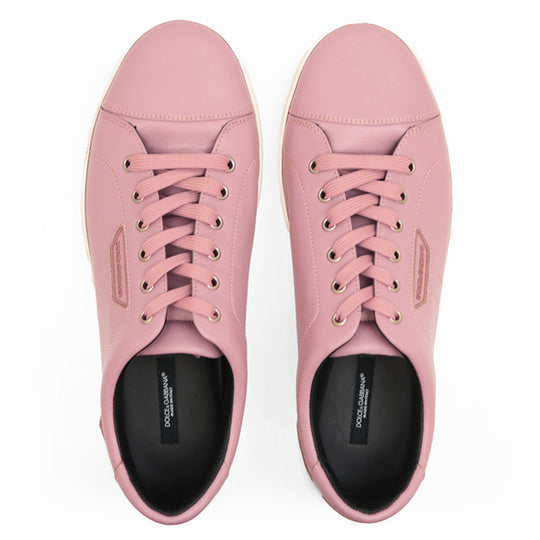 DOLCE&GABBANA sneakers leather Smoked pink mens 9 Used Authentic