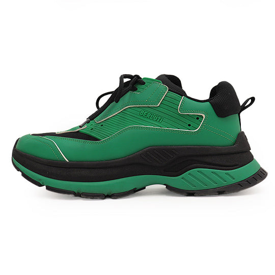 Berluti sneakers 100% technical fabric Black green 1128K 4781 Kris Van Assche period mens 7 1/2 Used Authentic