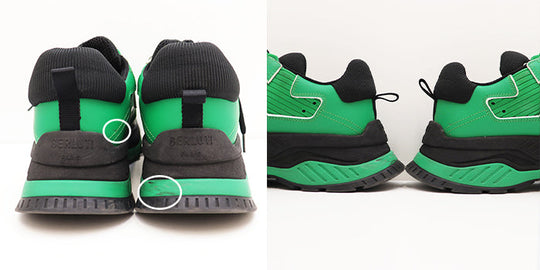 Berluti sneakers 100% technical fabric Black green 1128K 4781 Kris Van Assche period mens 7 1/2 Used Authentic