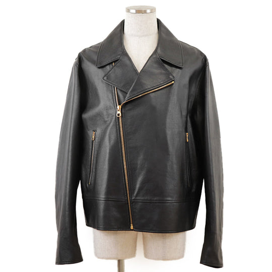 Dunhill Riders jacket [Outer material] 100% cowhide [Lining] 50% cupra, 50% cotton black 2X