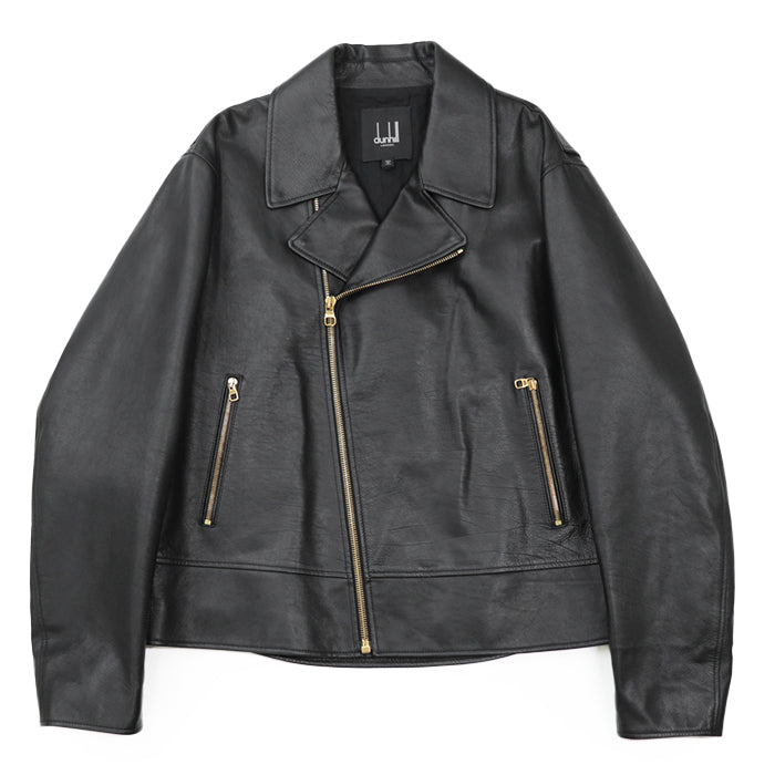 Dunhill Riders jacket [Outer material] 100% cowhide [Lining] 50% cupra, 50% cotton black 2X