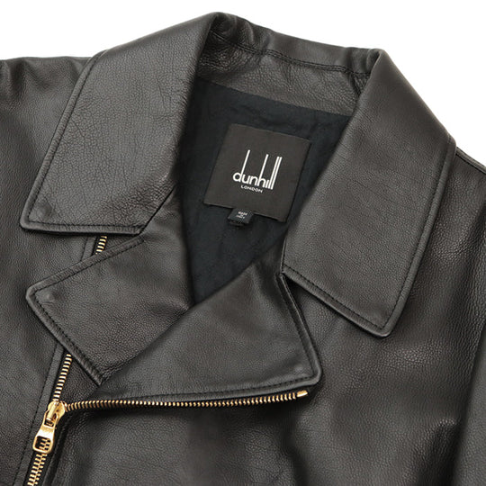 Dunhill Riders jacket [Outer material] 100% cowhide [Lining] 50% cupra, 50% cotton black 2X