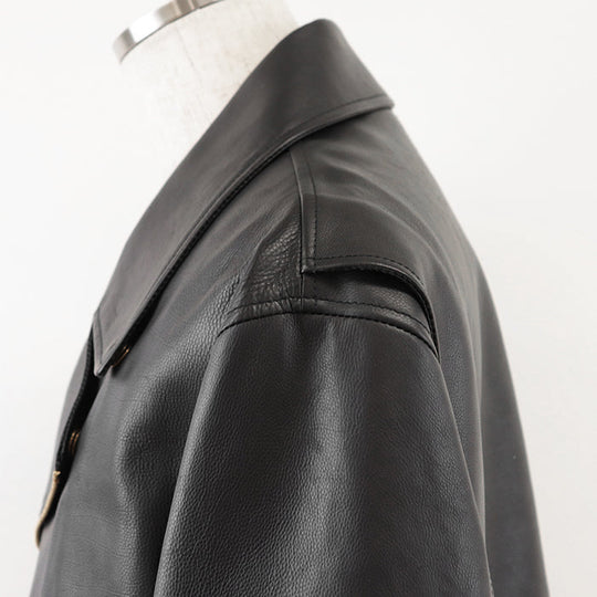 Dunhill Riders jacket [Outer material] 100% cowhide [Lining] 50% cupra, 50% cotton black 2X