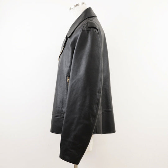 Dunhill Riders jacket [Outer material] 100% cowhide [Lining] 50% cupra, 50% cotton black 2X
