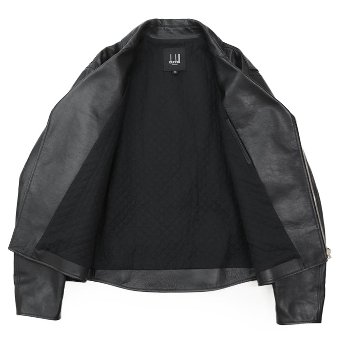 Dunhill Riders jacket [Outer material] 100% cowhide [Lining] 50% cupra, 50% cotton black 2X