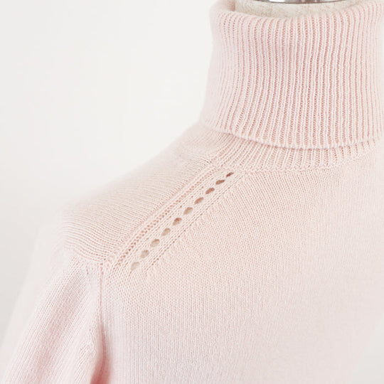 CELINE knit [Outer material] 100% cashmere Baby pink 2A64P152I Women XS Used Authentic