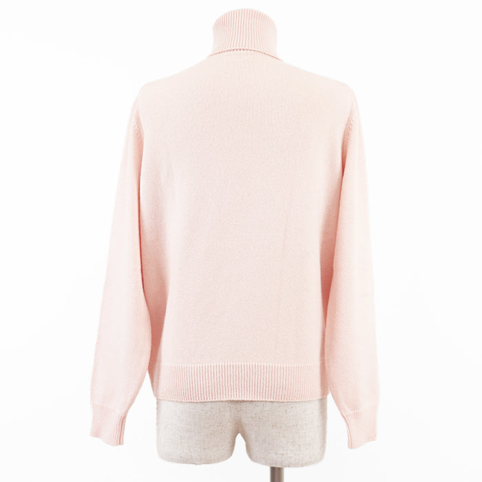 CELINE knit [Outer material] 100% cashmere Baby pink 2A64P152I Women XS Used Authentic