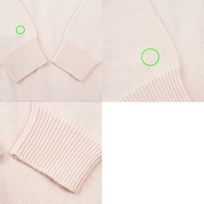 CELINE knit [Outer material] 100% cashmere Baby pink 2A64P152I Women XS Used Authentic