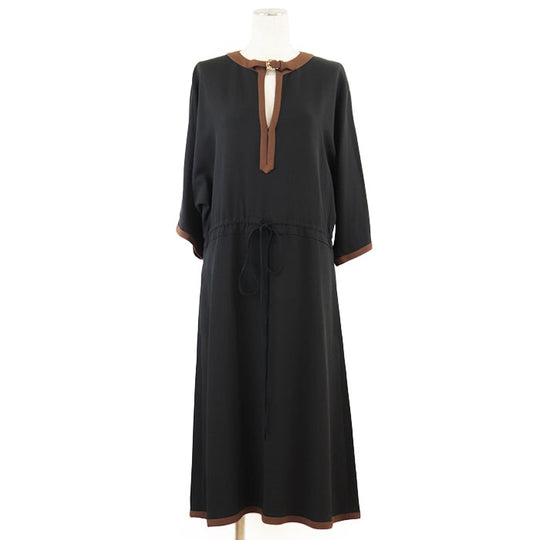 GUCCI one piece [Outer material] 97% rayon, 3% elastane Black brown 601921 ZKR01 Women 38 Used Authentic