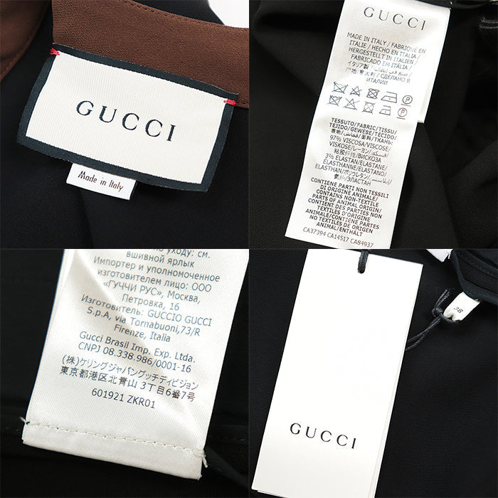 GUCCI one piece [Outer material] 97% rayon, 3% elastane Black brown 601921 ZKR01 Women 38 Used Authentic