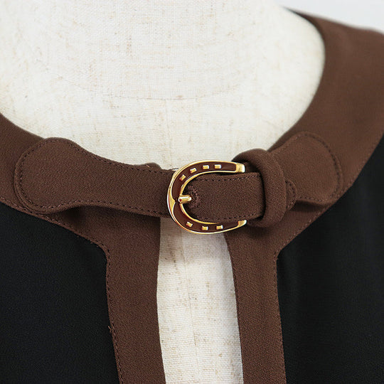 GUCCI one piece [Outer material] 97% rayon, 3% elastane Black brown 601921 ZKR01 Women 38 Used Authentic