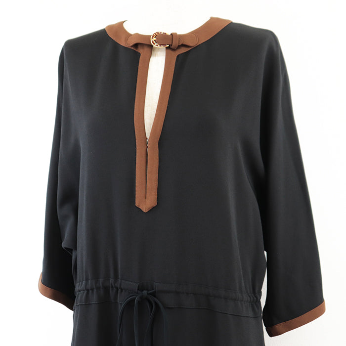 GUCCI one piece [Outer material] 97% rayon, 3% elastane Black brown 601921 ZKR01 Women 38 Used Authentic