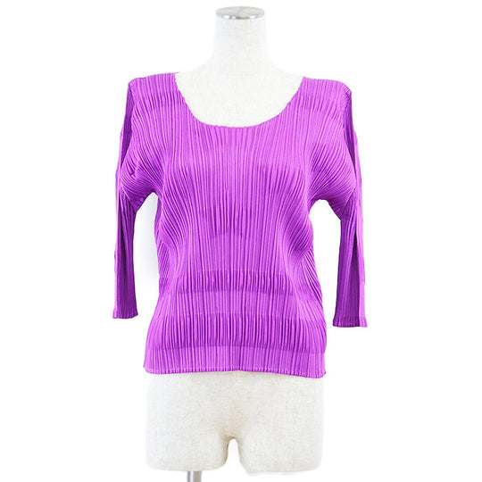 PLEATS PLEASE Cut 100% polyester% purple PP81-JK143 Women 3 Used Authentic