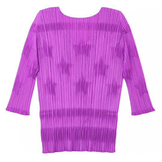 PLEATS PLEASE Cut 100% polyester% purple PP81-JK143 Women 3 Used Authentic