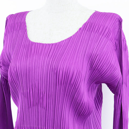 PLEATS PLEASE Cut 100% polyester% purple PP81-JK143 Women 3 Used Authentic