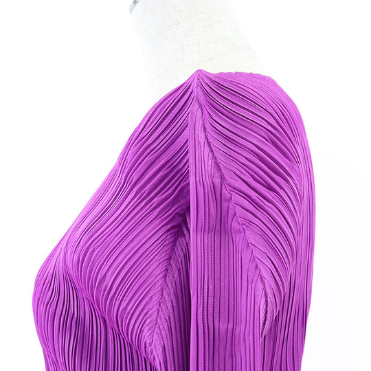 PLEATS PLEASE Cut 100% polyester% purple PP81-JK143 Women 3 Used Authentic