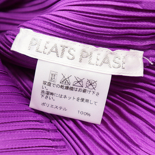 PLEATS PLEASE Cut 100% polyester% purple PP81-JK143 Women 3 Used Authentic