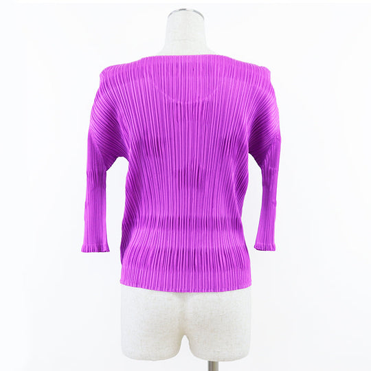 PLEATS PLEASE Cut 100% polyester% purple PP81-JK143 Women 3 Used Authentic