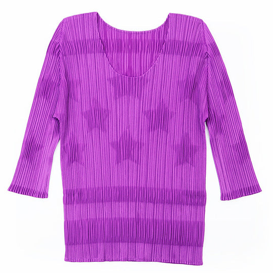 PLEATS PLEASE Cut 100% polyester% purple PP81-JK143 Women 3 Used Authentic