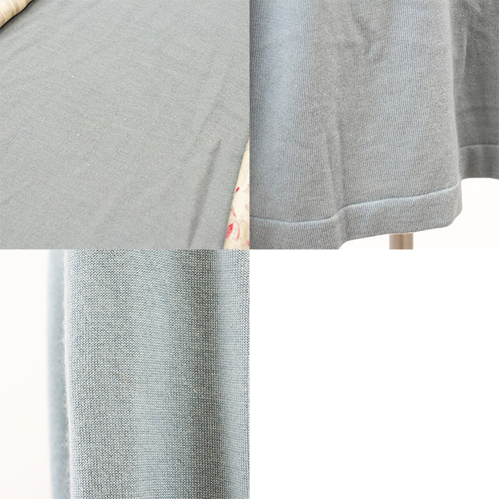 HERMES cardigan 100% silk, 65% cashmere Sac blue Women 40 Used Authentic