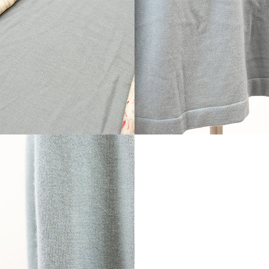 HERMES cardigan 100% silk, 65% cashmere Sac blue Women 40 Used Authentic