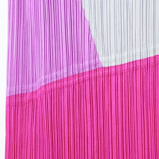 PLEATS PLEASE skirt 100% polyester% Light Gray, Pink PP93-JG547 Women 3 Used Authentic