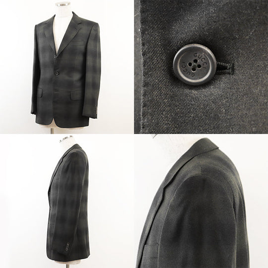 GUCCI setup [Outer material] 100% wool [Lining] 100% cupra black olives mens 46 Used Authentic