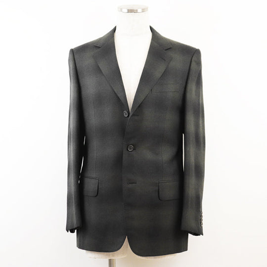 GUCCI setup [Outer material] 100% wool [Lining] 100% cupra black olives mens 46 Used Authentic