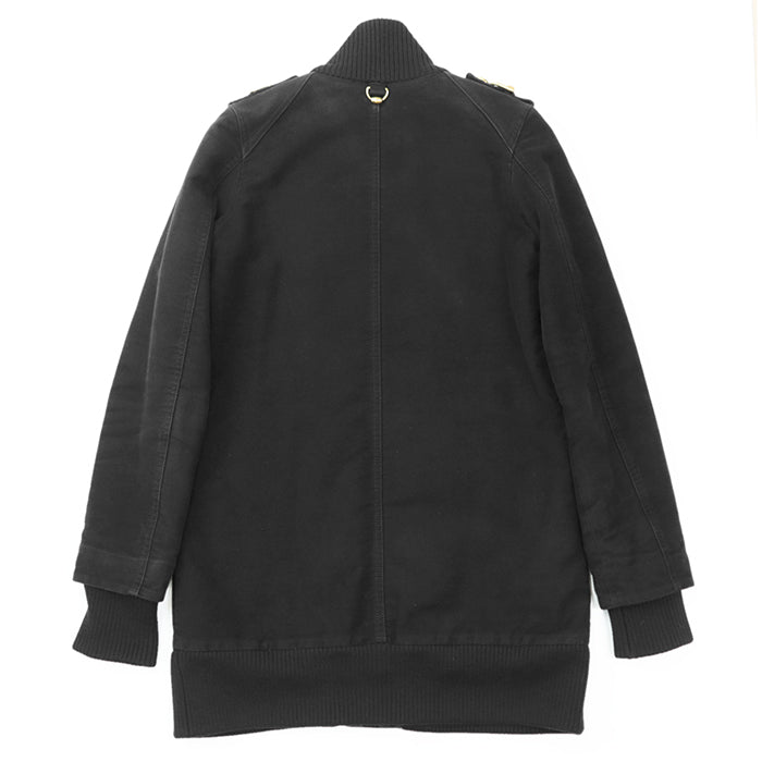 GUCCI coat 100% cotton [Lining] 100% polyester [Filling] 100% polyester [Leather] 100% cowhide black Women 36 Used Authentic