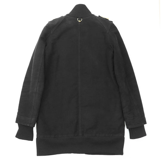 GUCCI coat 100% cotton [Lining] 100% polyester [Filling] 100% polyester [Leather] 100% cowhide black Women 36 Used Authentic