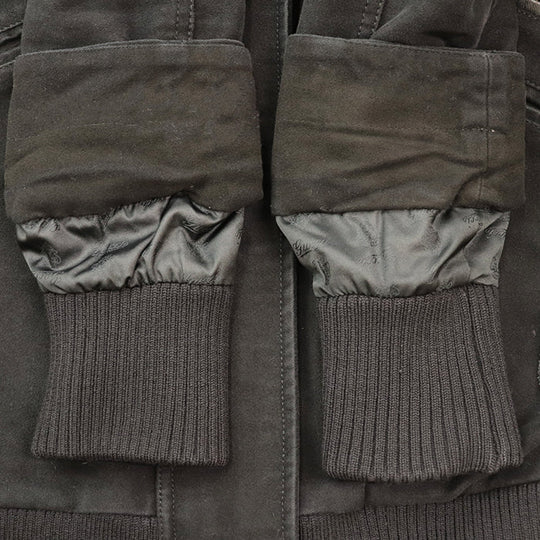 GUCCI coat 100% cotton [Lining] 100% polyester [Filling] 100% polyester [Leather] 100% cowhide black Women 36 Used Authentic
