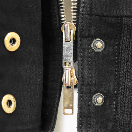 GUCCI coat 100% cotton [Lining] 100% polyester [Filling] 100% polyester [Leather] 100% cowhide black Women 36 Used Authentic