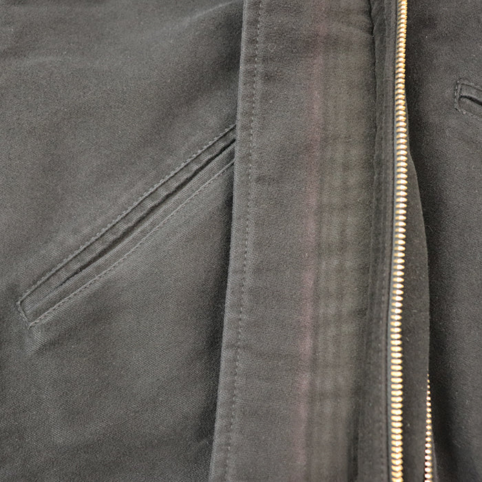 GUCCI coat 100% cotton [Lining] 100% polyester [Filling] 100% polyester [Leather] 100% cowhide black Women 36 Used Authentic