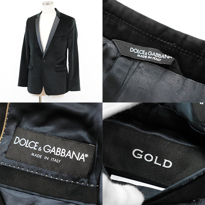 DOLCE&GABBANA Other outerwear [Outer material] 90% cotton, 8% silk [Lining] 100% rayon black G2872T mens 50 Used Authentic