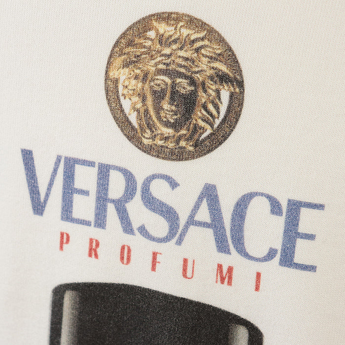 VERSACE sweat [Outer material] 100% cotton white mens XL Used Authentic