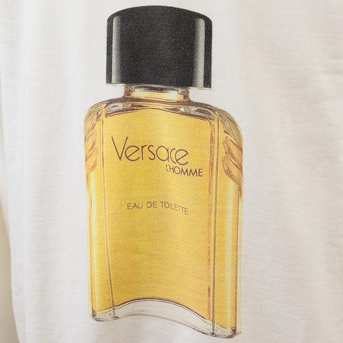 VERSACE sweat [Outer material] 100% cotton white mens XL Used Authentic