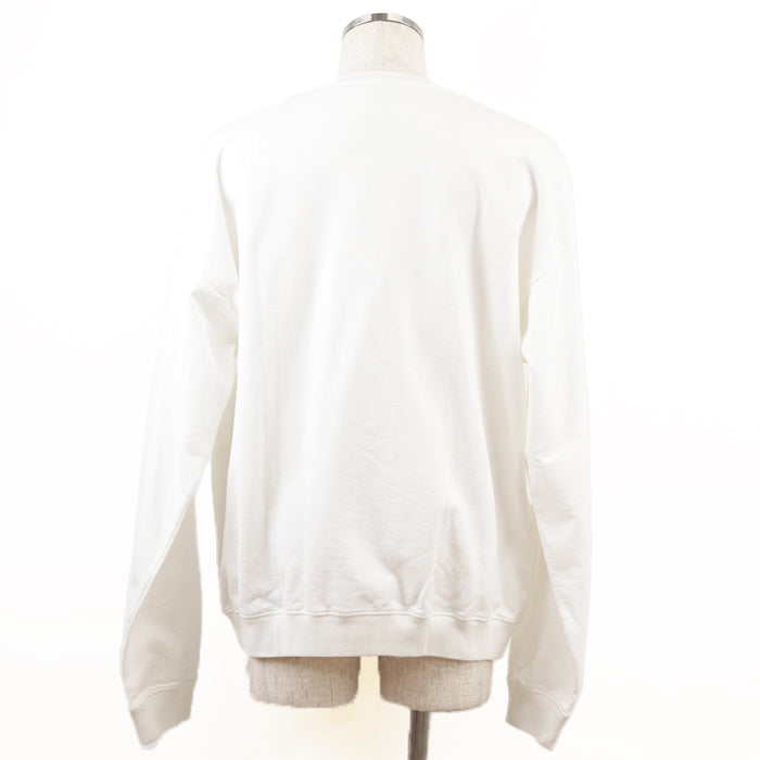 VERSACE sweat [Outer material] 100% cotton white mens XL Used Authentic