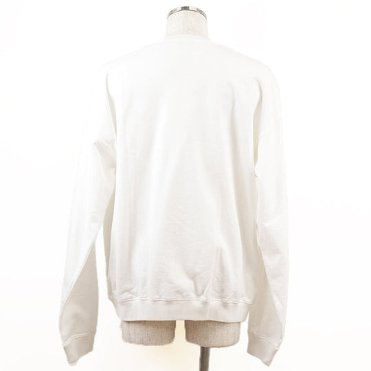 VERSACE sweat [Outer material] 100% cotton white mens XL Used Authentic