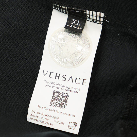 VERSACE Other outerwear [Outer material] 55% polyester, 45% cotton [Lining] 100% cotton Black White mens XL Used Authentic